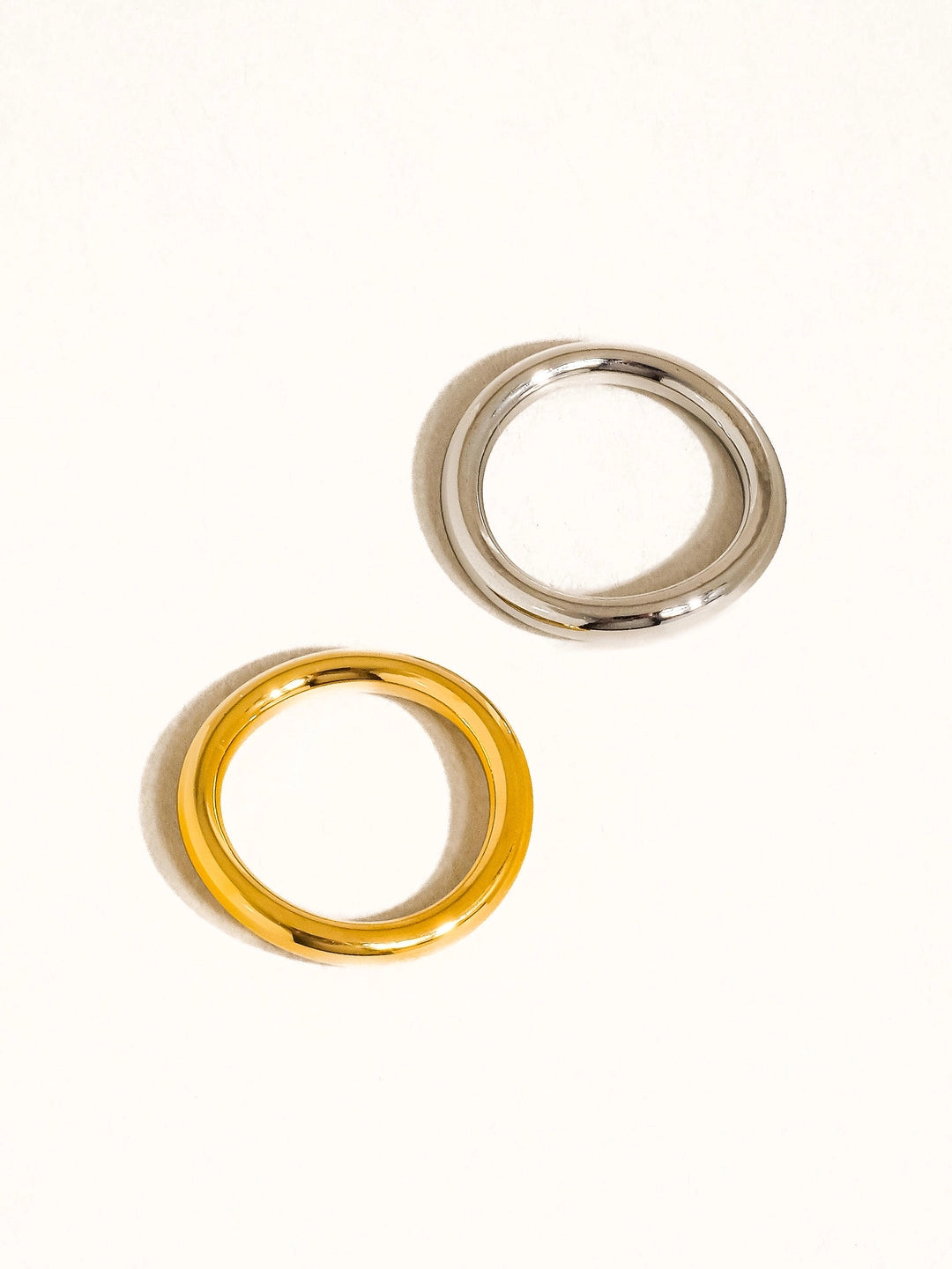 Andrée 18K Gold Non-Tarnish Double Two Tone Ring